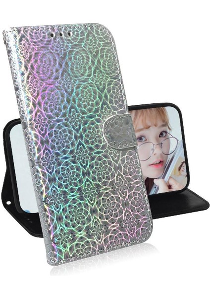 Tecno Pova 6 Pro 5g Için Flip Case Kart Yuvası Standı Tutucu Glitter Renkli (Yurt Dışından)