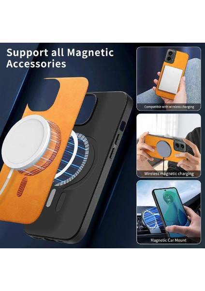 Motorola Moto G 2024 Kablosuz Şarj Için Flip Case Hafif Ince Araba (Yurt Dışından) fiyatları
