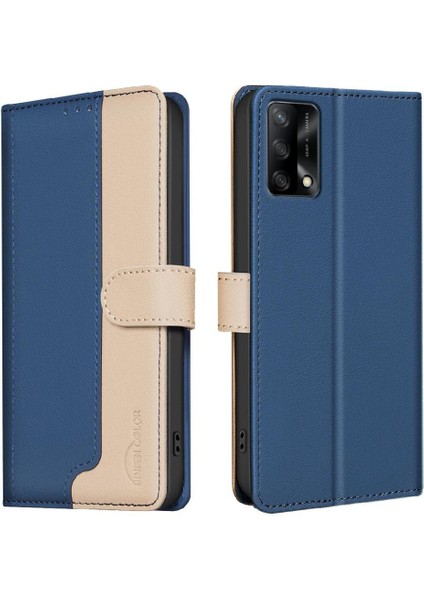 Oppo A74 4g Rfıd Engelleme Darbeye Tpu Iç Kabuk Kartı Için Flip Case (Yurt Dışından)