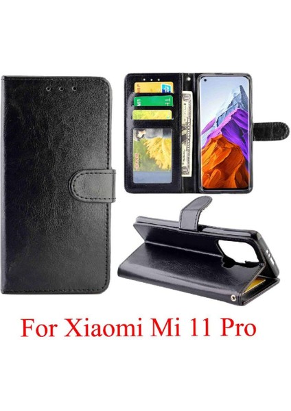 SZY Market Xiaomi Mi 11 Pro Darbeye Pu Deri Kart Tutucu Kapatma Için Flip Case (Yurt Dışından)