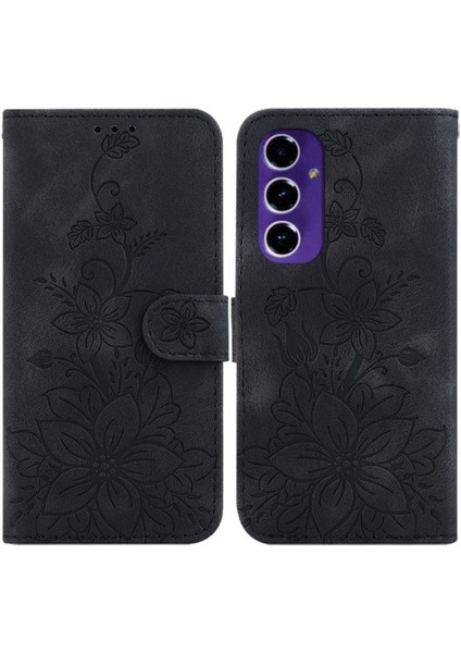 Samsung Galaxy S24 Fe Cüzdan Için Flip Case Kickstand Kart Tutucu Kabartmalı (Yurt Dışından)
