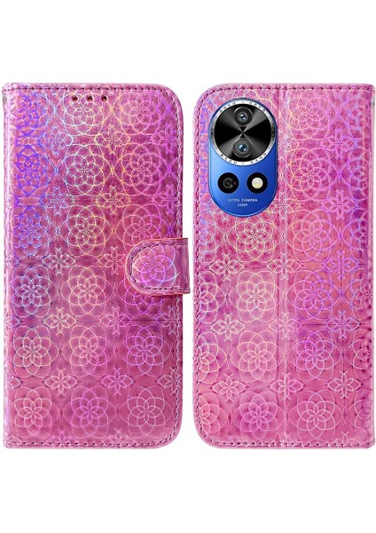 SZY Market Huawei Nova 12 Pro Için Flip Case Glitter Renkli Premium Pu Deri Kart (Yurt Dışından)