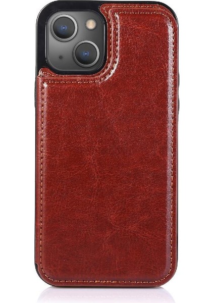 Kart Tutucu Kickstand Kart Yuvaları Pu ile IPhone 13 Mini Için Cüzdan Kılıf (Yurt Dışından) indirimleri