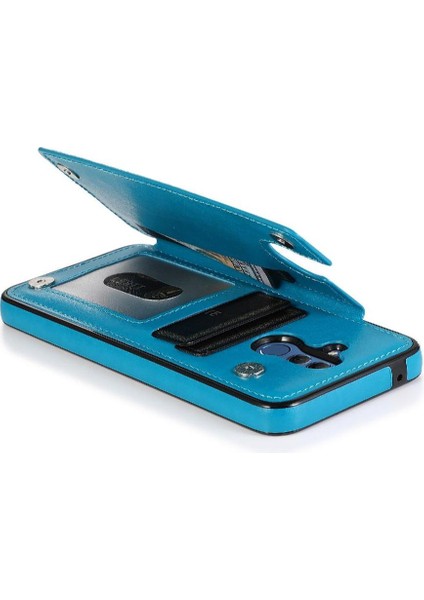 Huawei Mate 20 Lite Çift Düğmeler Çiçek Için Kart Tutucu Kılıf ile Cüzdan (Yurt Dışından) modelleri