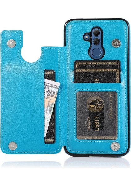 Huawei Mate 20 Lite Çift Düğmeler Çiçek Için Kart Tutucu Kılıf ile Cüzdan (Yurt Dışından) indirimleri
