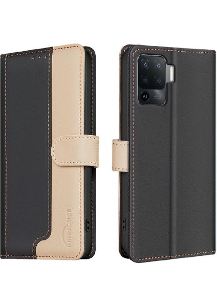 Oppo A94 4g Için Flip Case Kickstand Flip Folio Darbeye Tpu Iç Kabuk (Yurt Dışından)