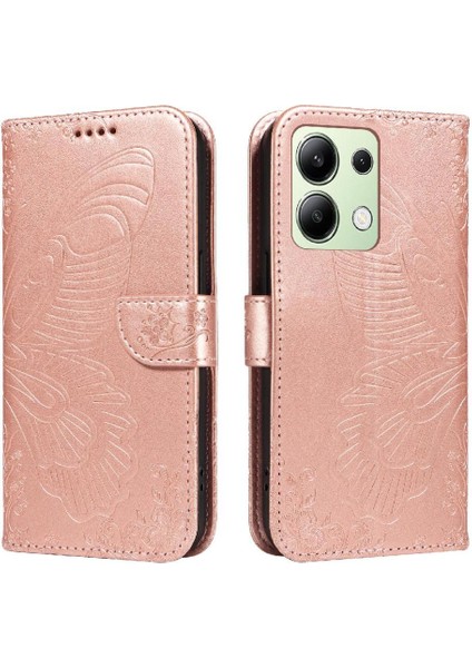 Xiaomi Redmi Not 13 Için Flip Case 4g Ayrılabilir El Kayışı Kabartmalı Yüksek (Yurt Dışından)