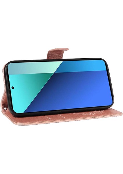 Xiaomi Redmi Not 13 Için Flip Case 4g Ayrılabilir El Kayışı Kabartmalı Yüksek (Yurt Dışından)