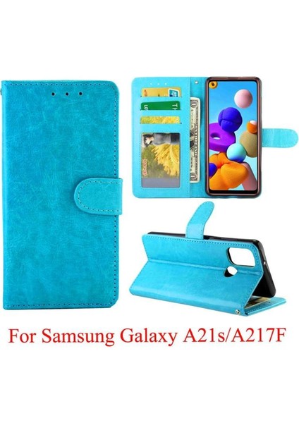 SZY Market Samsung Galaxy A21S Darbeye Manyetik Kapatma Kart Tutucu Için Flip Case (Yurt Dışından)