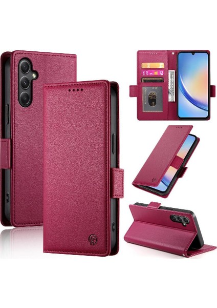 Samsung Galaxy A34 5g Için Flip Case Iş Çevir Cüzdan Kart Yuvaları Günlük (Yurt Dışından)