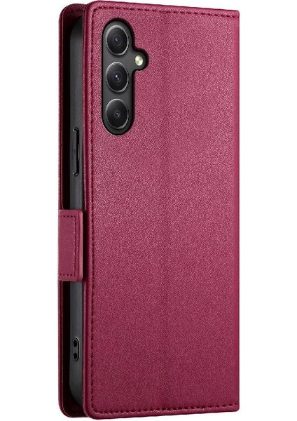 Samsung Galaxy A34 5g Için Flip Case Iş Çevir Cüzdan Kart Yuvaları Günlük (Yurt Dışından) modelleri