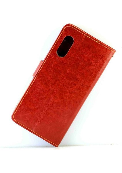 Samsung Galaxy Xcover Pro Kickstand Kart Tutucu Pu Deri Için Flip Case (Yurt Dışından)