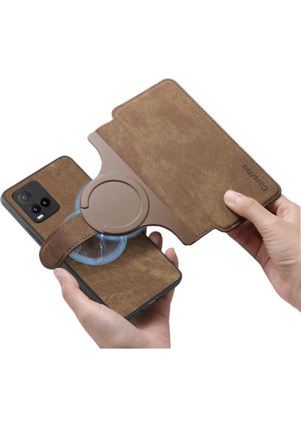 Vıvo Y21S Retro Kart Standı Cüzdan Mıknatıs Koruyucu Malzeme Için Flip Case (Yurt Dışından) fırsatları