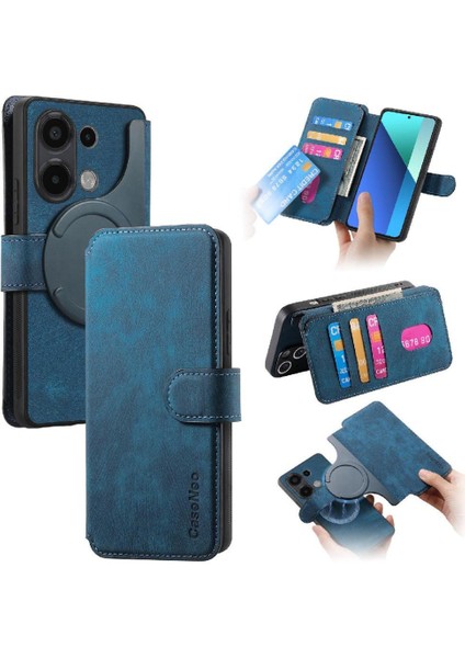 Xiaomi Redmi Not 13 Için Flip Case 4g Cüzdan Mıknatıs Koruyucu Malzeme (Yurt Dışından)