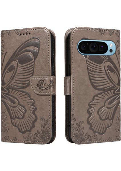 Kredi Kartı Yuvası Yüksek Kaliteli Deri ile Google Pixel 9 Için Flip Case (Yurt Dışından)