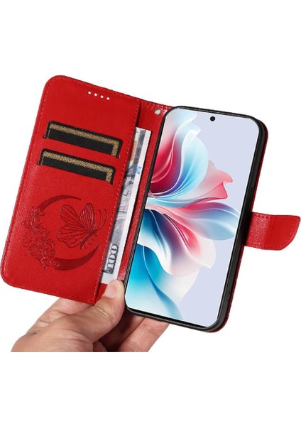 Kredi Kartı Yuvası ile Oppo Credit 11F 5g Yüksek Kaliteli Deri Için Flip Case (Yurt Dışından)