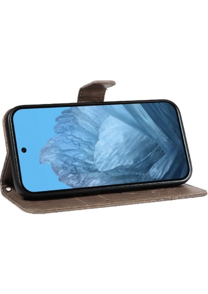 Kredi Kartı Yuvası Yüksek Kaliteli Deri ile Google Pixel 9 Için Flip Case (Yurt Dışından) modelleri