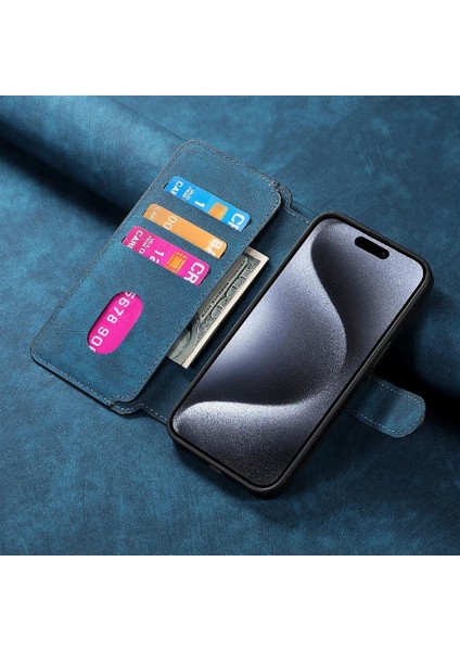 IPhone 15 Için Flip Case Pro Retro Kart Standı Cüzdan Mıknatıs Koruyucu (Yurt Dışından) fırsatları