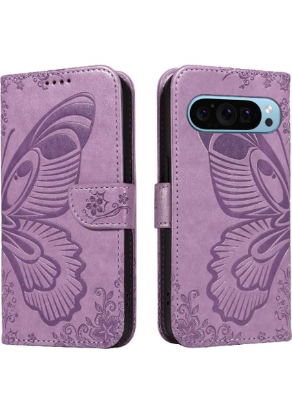 Kredi Kartı Yuvası Yüksek Kaliteli Deri ile Google Pixel 9 Için Flip Case (Yurt Dışından)