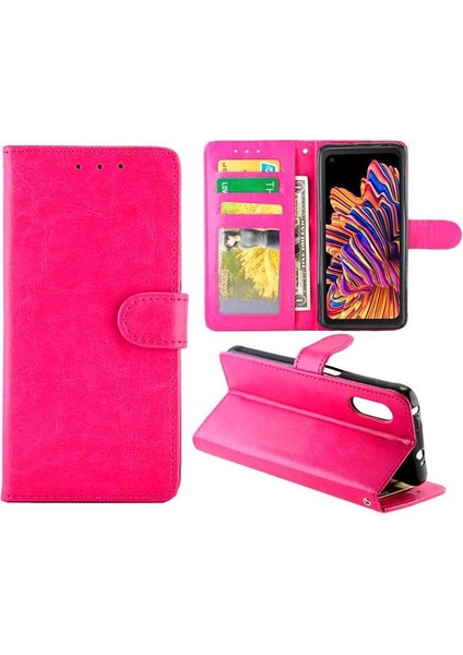 Samsung Galaxy Xcover Pro Kickstand Kart Tutucu Pu Deri Için Flip Case (Yurt Dışından)