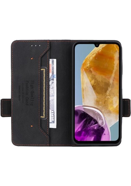 Toka Manyetik Cüzdan ile Samsung Galaxy Galaxy Kickstand Için Flip Case (Yurt Dışından) modelleri