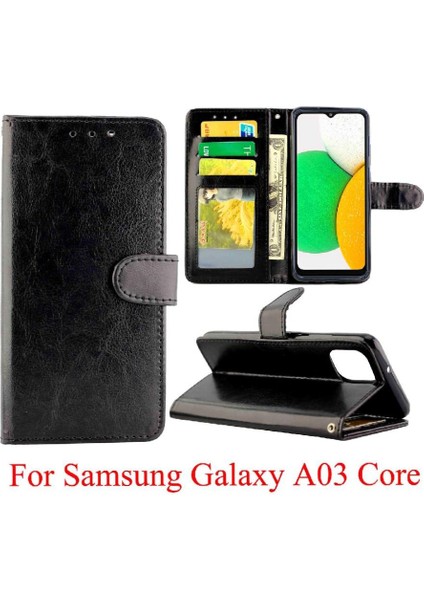 Samsung Galaxy A03 Çekirdek Darbeye Kickstand Pu Deri Için Flip Case (Yurt Dışından)