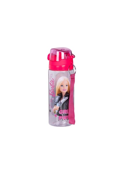 500ML Barbie Pipetli Askılı Kilitlenebilir Su Matarası