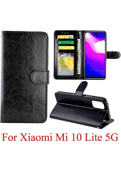 Xiaomi Mi 10 Lite Için Flip Case 5g Darbeye Kart Tutucu Kickstand Pu (Yurt Dışından)