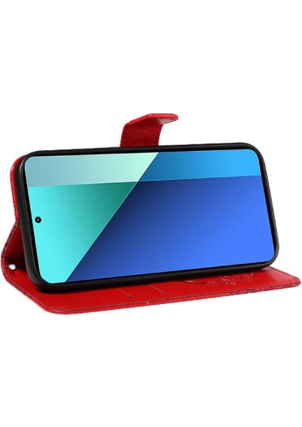 Xiaomi Redmi Not 13 Için Flip Case 4g Ayrılabilir El Kayışı Kabartmalı Yüksek (Yurt Dışından)
