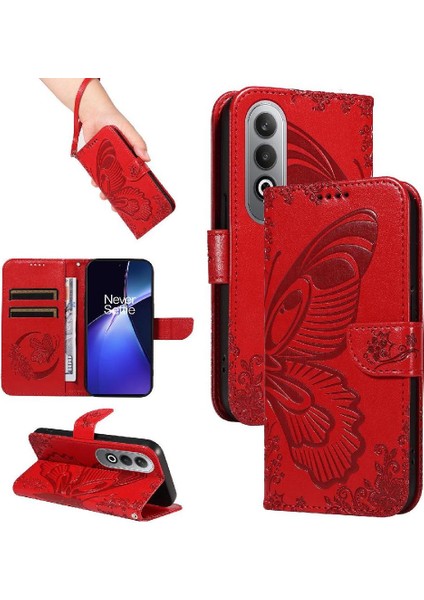 Oneplus Nord Ce4 5g Için Flip Case Kredi Kartı ile Ayrılabilir El Kayışı (Yurt Dışından)