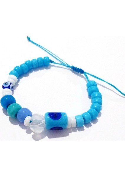 Bodrum Cam Nazar Boncuklu Beyaz Kedigözü Cam Boncuklu Bileklik fiyatları