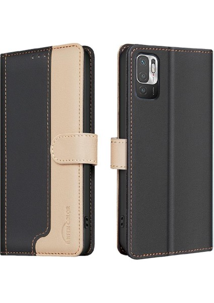 Xiaomi Redmi Not 10T Kickstand Darbeye Tpu Iç Kabuk Için Flip Case (Yurt Dışından)