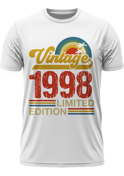 Vintage 1998 Limited Edition - Özel Retro Tasarım Baskılı Unisex T-Shirt