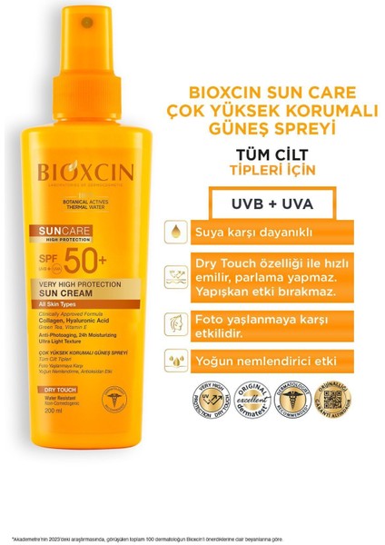 Sun Care Spf 50 Çok Yüksek Korumalı Vücut Güneş Spreyi 200 ml - Kolajen Çok Yüksek Koruma 2'li