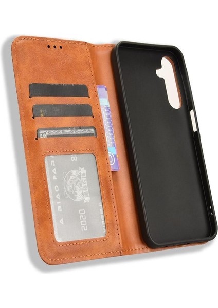 Samsung Galaxy C55 5g Cüzdan Manyetik Kapatma Pu Deri Kılıf (Yurt Dışından)