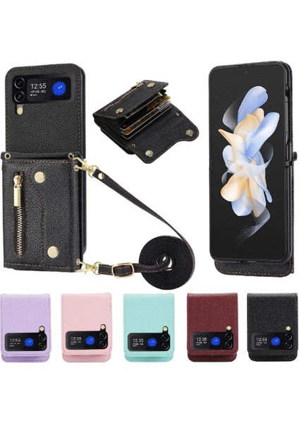 Samsung Galaxy Z Flip 4 Uzun Kayış Hafif Kart Yuvaları Mini (Yurt Dışından) fırsatları