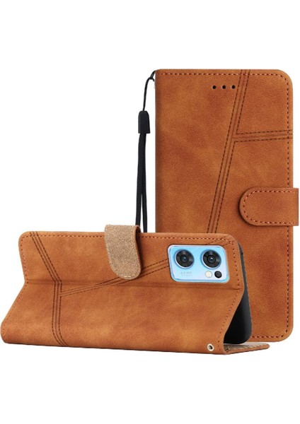 Oppo Bulmak Için Flip Case X5 Lite Tam Koruma Bilek Kayışı Cüzdan Pu Flip (Yurt Dışından)
