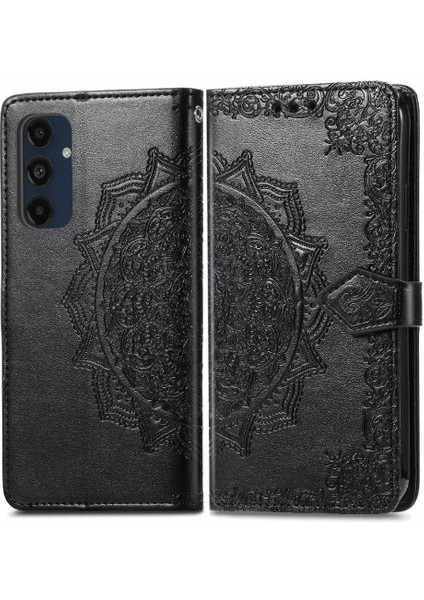 Samsung Galaxy M55 Flip Kapak Için Flip Case Darbeye Deri Kılıf (Yurt Dışından)