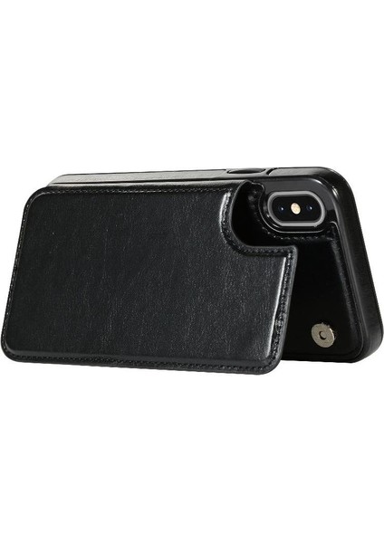 Kart Tutucu Kickstand Çift Manyetik ile IPhone Xs Max Için Cüzdan Kılıf (Yurt Dışından) fiyatları