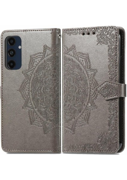 Samsung Galaxy M55 Flip Kapak Için Flip Case Darbeye Deri Kılıf (Yurt Dışından)