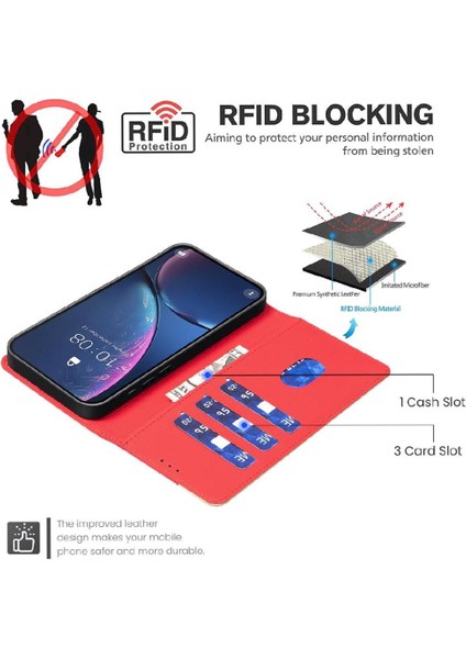 Onur Için Flip Case 100 Darbeye Tpu Iç Kabuk Kickstand Rfıd Engelleme (Yurt Dışından)