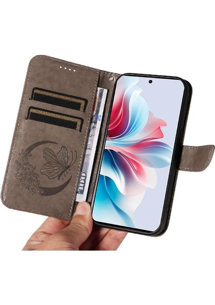 Kredi Kartı Yuvası ile Oppo Credit 11F 5g Yüksek Kaliteli Deri Için Flip Case (Yurt Dışından)