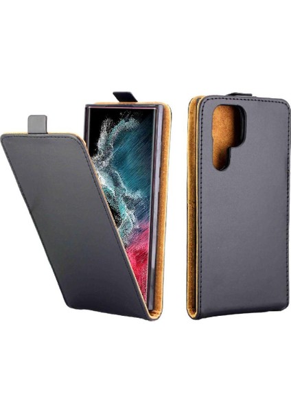 SZY Market Samsung Galaxy S22 Ultra 5g Kart Yuvası Koruyucu Için Dikey Flip Case (Yurt Dışından)