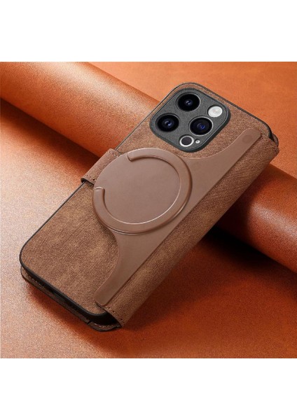 IPhone 15 Için Flip Case Pro Retro Kart Standı Cüzdan Mıknatıs Koruyucu (Yurt Dışından) indirimleri