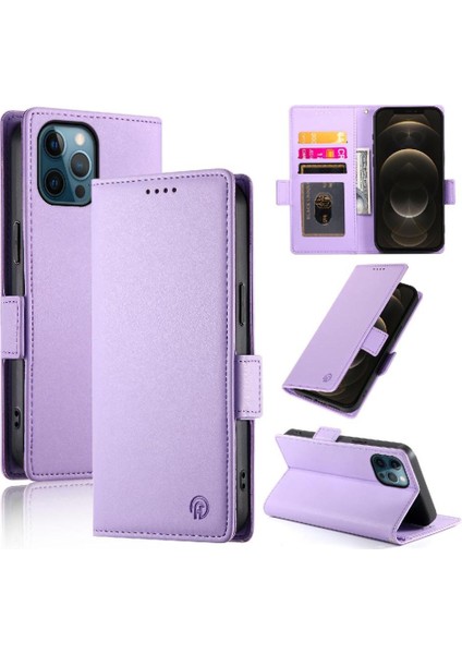 IPhone 12 Için Flip Case Pro Max Günlük Kullanım Flip Cüzdan Kartvizit Yuvaları (Yurt Dışından)