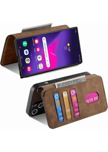 Samsung Galaxy S24 Ultra Cüzdan Mıknatıs Koruyucu Malzeme Için Flip Case (Yurt Dışından) fırsatları