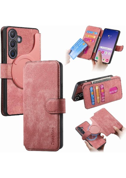 Samsung Galaxy S24 Artı Retro Kart Standı Cüzdan Mıknatıs Için Flip Case (Yurt Dışından)