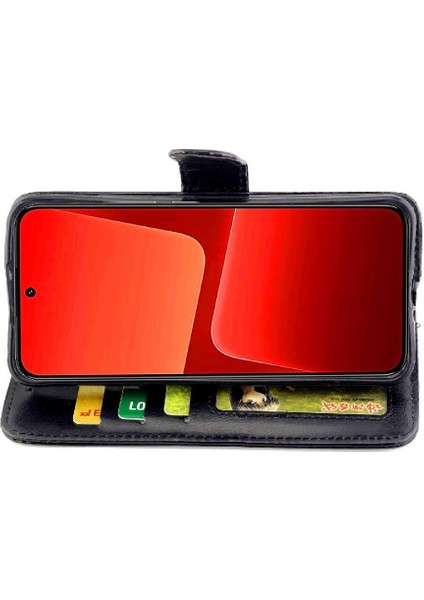 Xiaomi 13 Pu Deri Darbeye Kickstand Kart Tutucu Için Flip Case (Yurt Dışından)