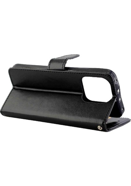 Xiaomi 13 Pu Deri Darbeye Kickstand Kart Tutucu Için Flip Case (Yurt Dışından)