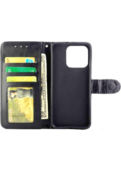 Xiaomi 13 Pu Deri Darbeye Kickstand Kart Tutucu Için Flip Case (Yurt Dışından)